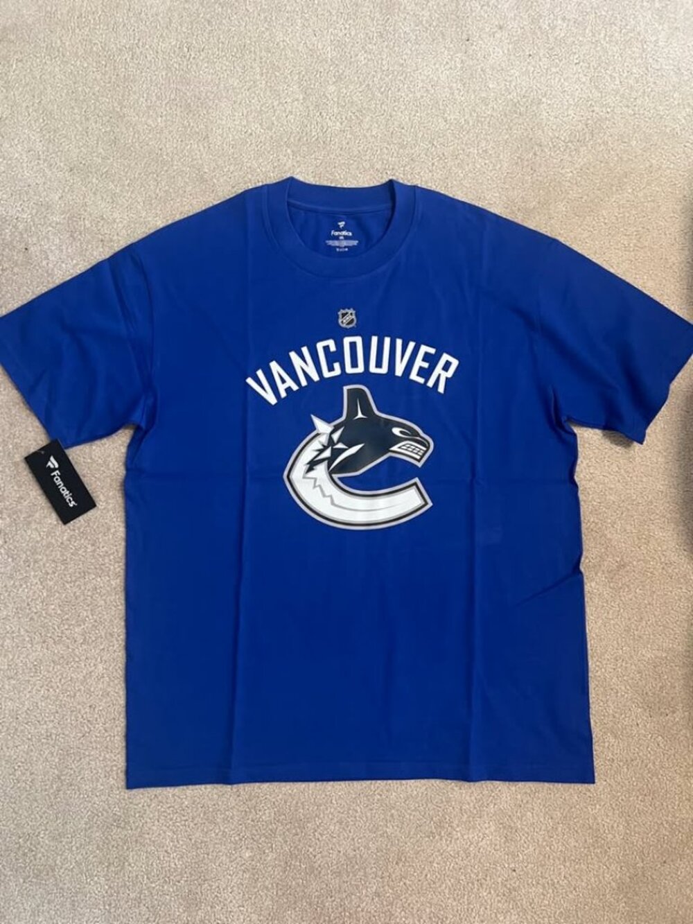 Fanatics Canucks Brock Boeser #6 T-Shirt Mens 2XL New with Tags NHL Hockey Tee